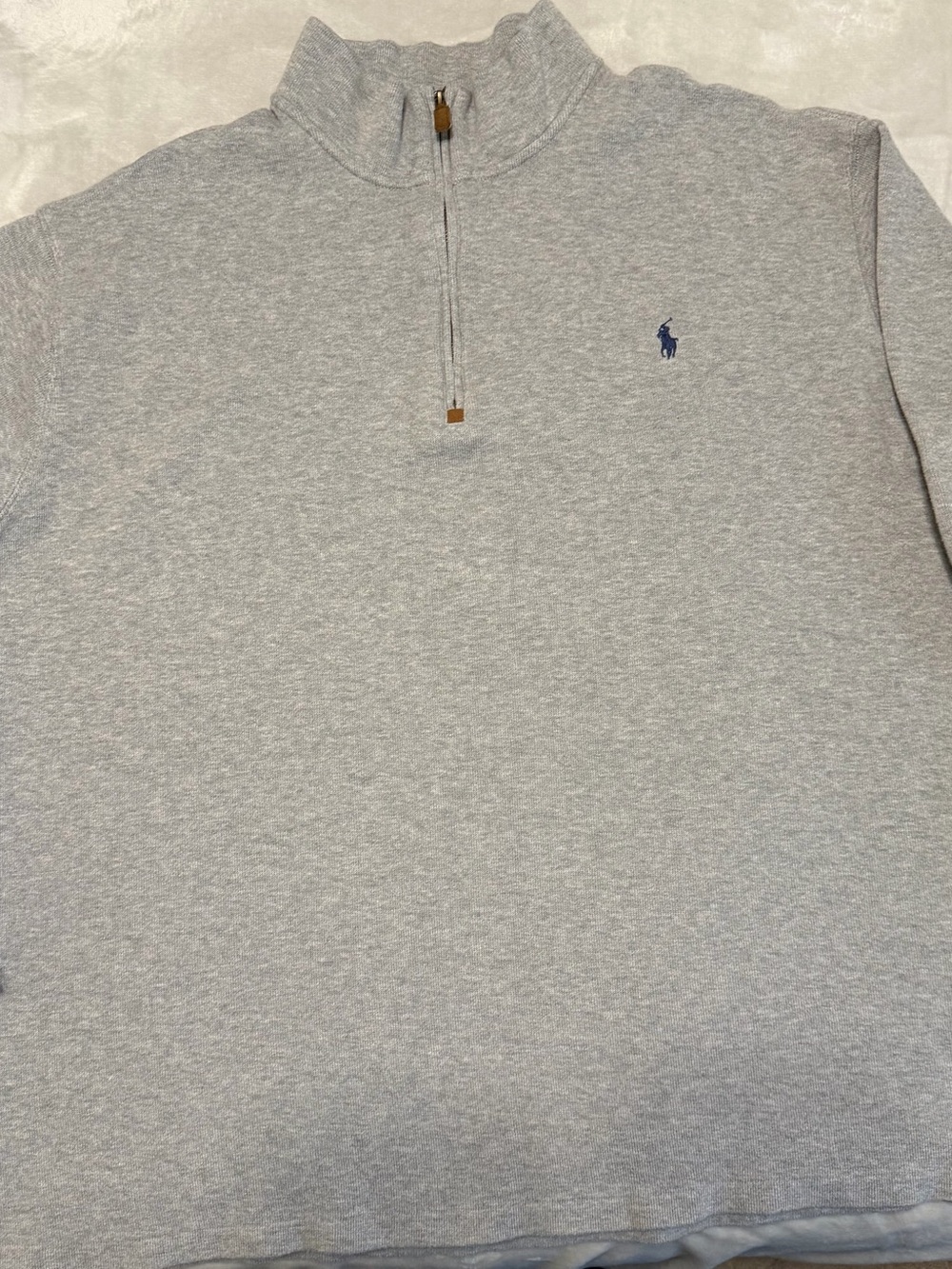 Polo by Ralph Lauren Light Gray Quarter-Zip Pullover